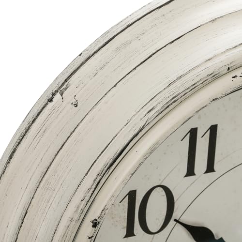 Peohud P-WALLCLOCK-ANTIQUEBEIGE-12IN Silent Wall Clock, 12 Inch Vintage Non Ticking Quartz Battery Operated Round Clock thumb #2