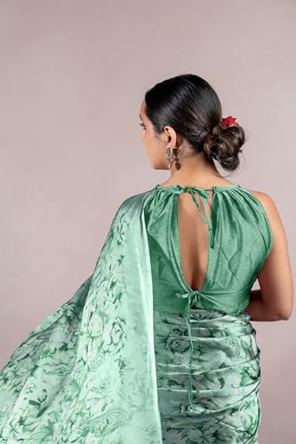 Image of MIRCHI FASHION Saree for Woman Chiffon Floral Printed | Lightweight All-Day Comfortable Women's Sari with Unstitched Blouse Piece (Available in 30 Colors)
