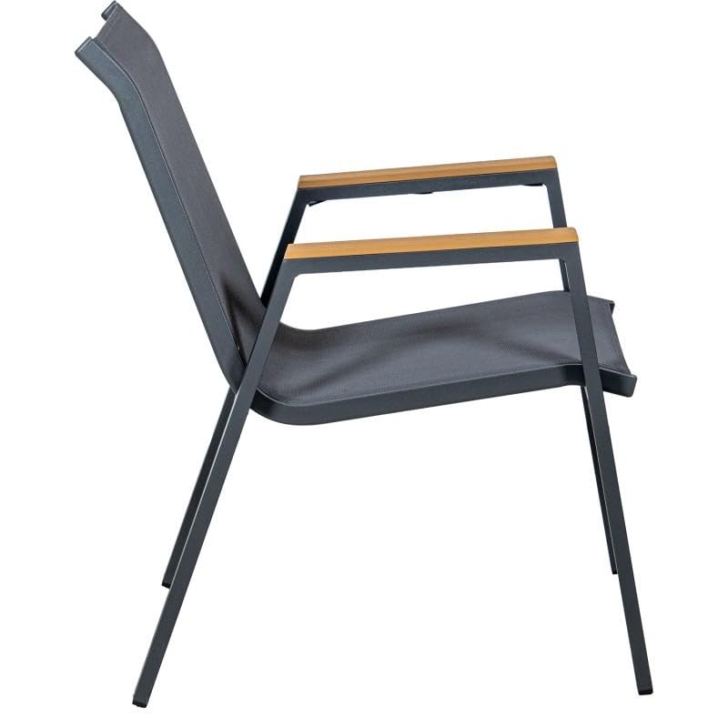 Chaise empilable DRW anthracite pour optimiser l'espace du balcon - 5