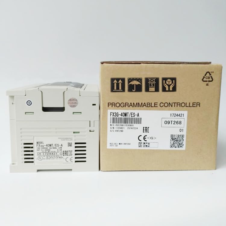 PLC Programmable Controller FX3G-40MT/ES-A FX3G Series Basic Unit, DC Power Supply Built-in 24-in/16-out (Relay) DC Power Supply