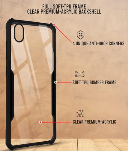 Image of Jkobi Back Cover Case for Samsung Galaxy M01 Core (Shockproof with Polycarbonate Clear Panel | Professional Black)