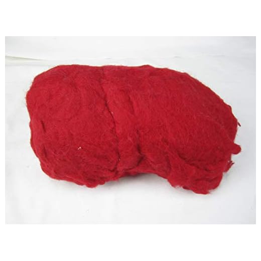 Walking Palm 1 LB. Red Carded Core Wool Needle Wet Felting