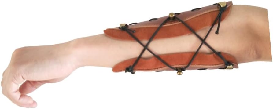High-end Cowhide Archery Arm Guard Protective Gear Right Left Hand Adjustable Wrist Guard for Hunting