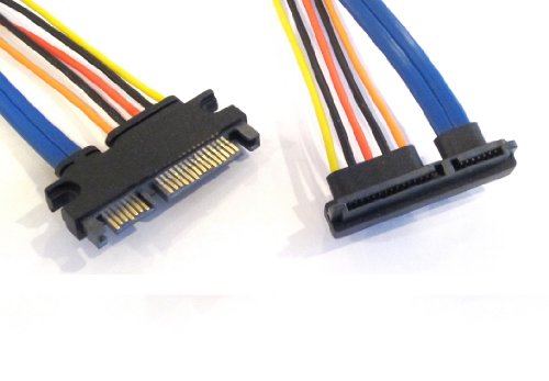 SATA 22 Pin Male to Female Right Angle 18 Inches