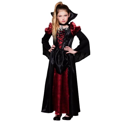 Boland - Kostüm für Kinder Vampir Königin, Kleid mit Halsband, Halloween, Kostüm für Kinder, Mottoparty