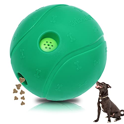 Dikeiuta Giggle Ball Hundespielzeug für aggressives Kauen, dicker langlebiger natürlicher TPU-Wackel-Wag-Hundeball für mittelgroße große Hunde, weicher Ball, Zahnreinigung Cover