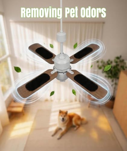 Image of 5 Pcs Ceiling Fan Filter, Air Purifier Pads for Cleaner Indoor Air, Easy Installation without Tools, 250x90x3mm Filter Size