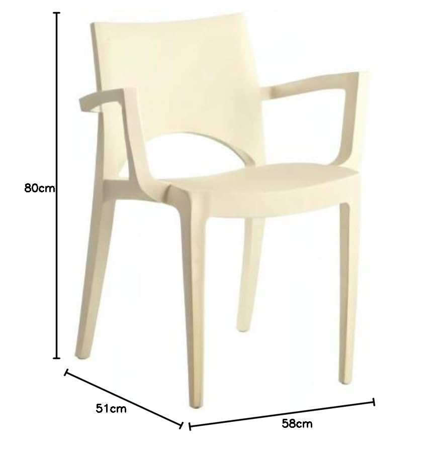 Poltrona Impilabile Grand Soleil - In Polipropilene, Arancione, 51x58x80 Cm - Foto 13