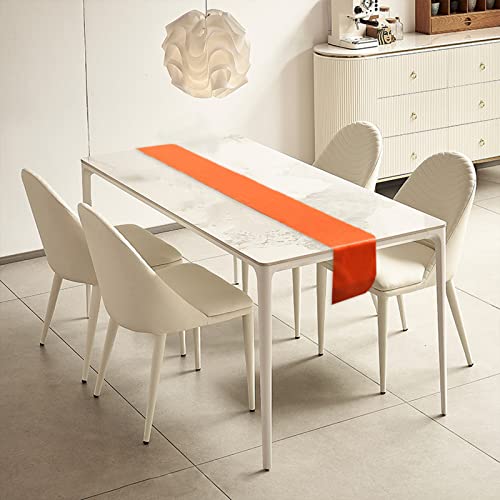 Hmqiang 15 Pack Orange Table Runners, Satin Table Runner 12X108 Inches Long, Silk And Smooth Fabric Table Runner For Wedding, Parties, Banquets, Events Decoration #TOP5