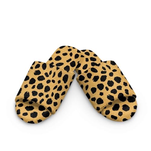 Fuzzy Open Toe Slippers for Women Warm Flannel House Slippers 4.5-122