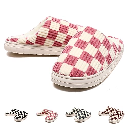 Image of Guyarns House Slippers for Women & Men - Fuzzy, Casual Indoor /Outdoor Shoes with Memory Foam & Faux Fur Lining