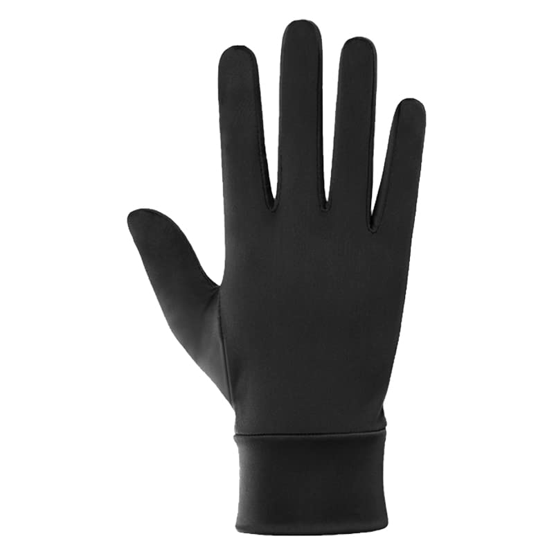 Gants Anti-UV Soie Glacée Tactiles Unisexe - 2 Paires Gants de Protection Solaire pour Conducteur Cycliste Running - Écran Tactile Smartphone Anti-Dérapant Confortable Été (Noir/Beige)