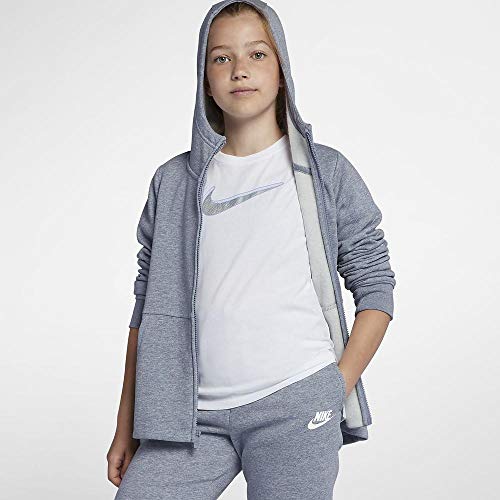 Nike Sportswear Girls' Full-Zip Hoodie, Ashen Slate/Heather/White, Medium #TOP5