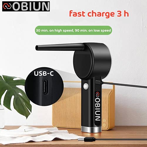 oBiun 2-in-1 tragbarer Mini-Staubsauger & und Staubentferner leistungsstark. Luftduster, gasfrei, kabellos und mit 2… - Image 5