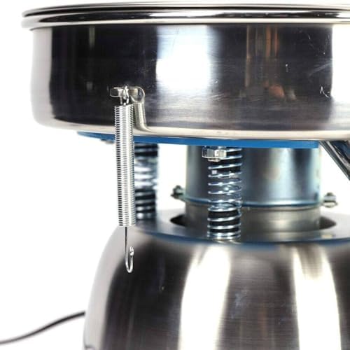 Automatic Electric Sifter Machine, 4-Screen Vibrating Powder Shaker, Stainless Steel Sieve for Fine Particles, 8cm High, Ideal for Baking, Cooking, and Industrial Use