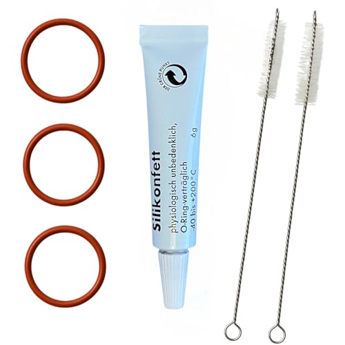 Pflegeset Wartungsset Reinigungsset Ersatzteile für Philips Kaffeevollautomaten 1200 2200 3200 4300 4400 5400 Series – 3 O-Ring Dichtungen (32×40×4 mm) / Silikonfett lebensmittelecht / 2 Bürsten Pflegeset Wartungsset Reinigungsset Ersatzteile für Philips Kaffeevollautomaten 1200 2200 3200 4300 4400 5400 Series – 3 O-Ring Dichtungen (32×40×4 mm) / Silikonfett lebensmittelecht / 2 Bürsten