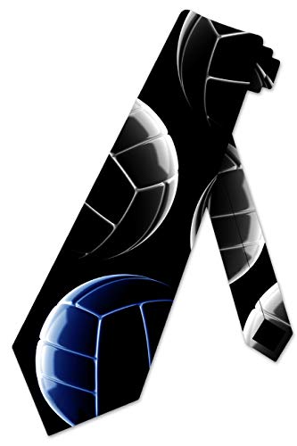 Three Rooker Sports Ties Mens Volleyball Necktie Stacked Blue #TOP21