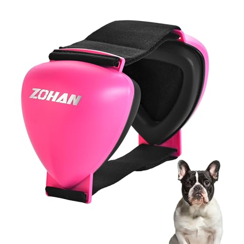 ZOHAN DG02 Upgraded Dog Ear Muffs Noise Protection - Ear Protection for Dogs with No Plastic Headband Dog Headphones Noise Cancelling Fast Snap Lock for Fireworks Thunder (Fuchsia M)