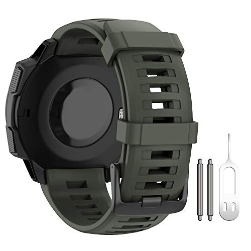 Ya en mundofriki.es: ANBEST Pulseras de Silicona Compatibles con Garmin Instinct Esports Correa, Pulsera de Suave Repuesto Deportiva para Garmin Instinct Tactical/Tide/Solar Smart Watch, Verde Ejercito