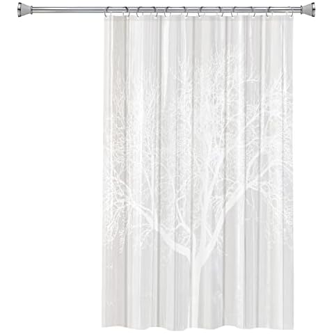 Splash Home Pearl Tree PEVA 4Gauge Shower Liner, for Bathroom and Bathtub, No Chemical Smell, Waterproof Curtains with 12 Rustproof Metal Grommet Holes 70W x 72H Inch Cover