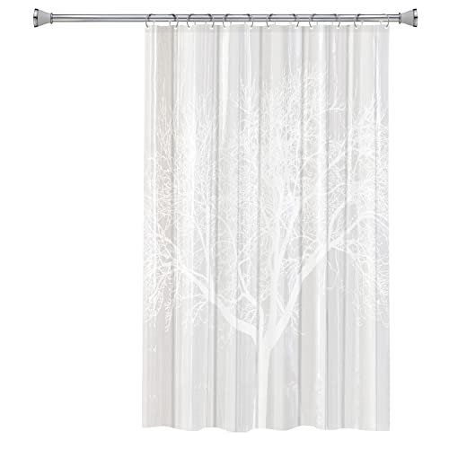 Splash Home Pearl Tree Peva 4G Premium Plastic, Lightweight Liner With 12 Rustproof Metal Grommet Holes 70” X 72” Heavy Duty Waterproof Shower Curtains For Bathroom #TOP13