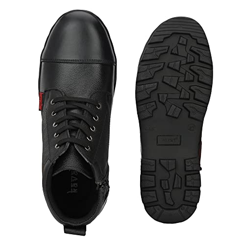 Image of KAVACHA Police Boots /Pure Leather /Super Comfortable /Light Weight for Full Day wear