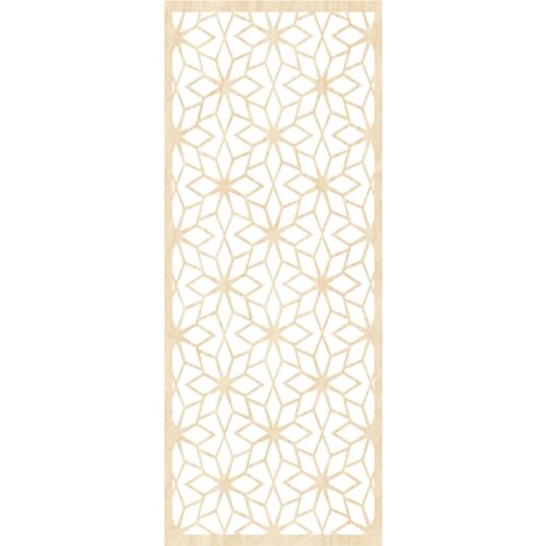 Image of 11 3 /8 inchW x 29 3 /8 inchH x 3 /8 inchT Lake Decorative Fretwork Wood Wall Panels, Birch