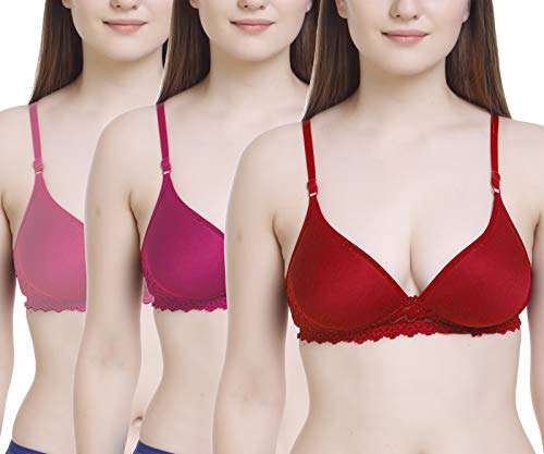 Image of FIMS - Fashion is my style Women Lace Padded Bra Lightly Pad Full Coverage