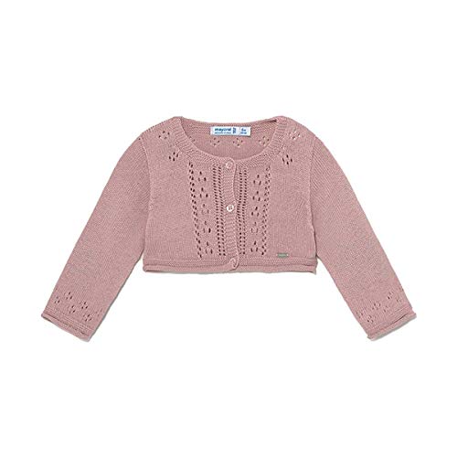 Veste en tricot brodée Mayoral fille rose thermique et douce