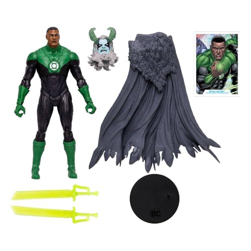 Image of McFarlane Toys DC Multiverse Green Lantern John Stewart Endless Winter 7 inch Action Figure with Build-A Frost King Piece and Accessories
