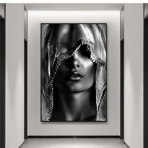 Décoration murale moderne pour salon : toile de figures féminines sur cadre
