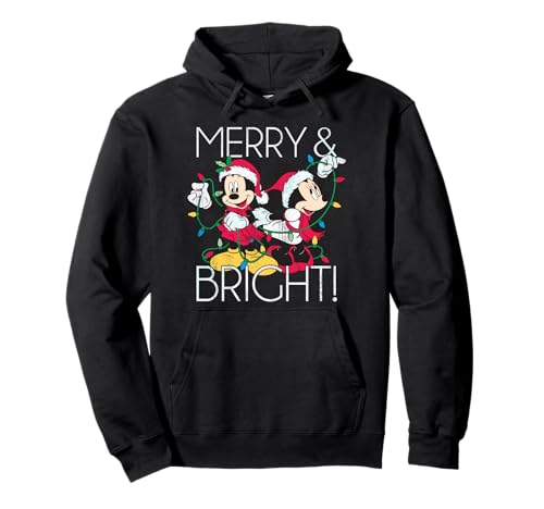 Mickey & Minnie Merry N Bright Pullover Hoodie avec graphisme festif