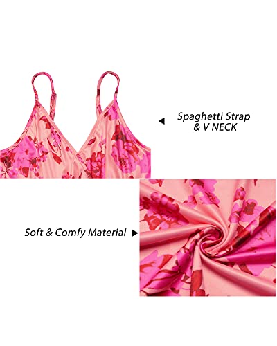 Image of Newshows Women's 2026 Lightweight Summer Wedding Guest Beach Vacation Casual V Neck Split Flowy Maxi Dress