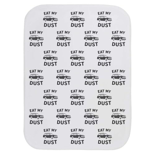 Azeeda 'Eat My Dust Retro Station Wagon' Baby Burp/Wash Cloth (BC00035503)