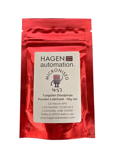 Micronised WS2 - Tungsten Disulphide 50g ULTRA LOW FRICTION Powder 99.9% Purity - 0.6 micron APS - lubricant/additive/friction reducer for oil or grease