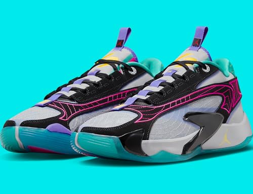 NIKE Jordan Luka 2 Men's Basketball Shoes (DX8733-007, Wolf Grey/Black/Hyper Jade/Speed Yellow) Size 123