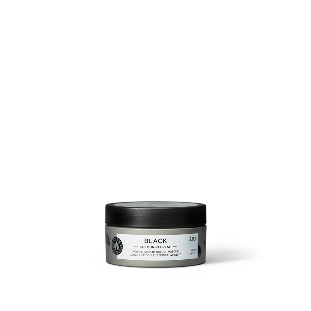 Maria Nila, Color Refresh Black, 100 ml, Masque capillaire Noir, Pigments semi-permanents, 100% végétalien et sans sulfate/paraben