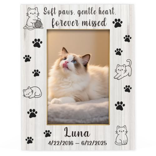 Custom Cat Picture Frame Memorial