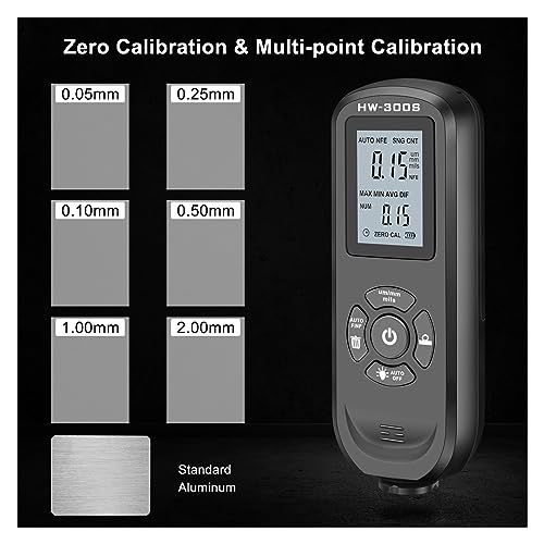 Medidor digital de grosor de pintura HW-300S color naranja miniatura 5