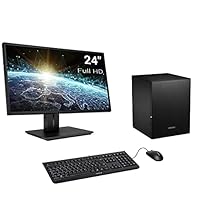 Sedatech Mini-PC Evolution Paket • Intel i5-10400 6X 2.90Ghz • 16 GB RAM • 500GB SSD M.2 • 2TB HDD • WLAN • Bluetooth • Windows • Desktop Computer + 24" LED Monitor Full HD + Maus/Tastatur