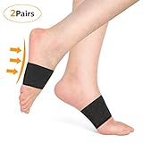 exeblue Arch Compression Sleeve for Plantar Fasciitis,Foot Arch Supports for Women & Men,Flat Feet Elastic Bandage Foot Brace(2 Pairs-Black Size L/XL)