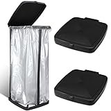 2 Pcs Portable Garbage Bag Holder Collapsible Trash Can Expandable Outdoor Waste Bins Camping...