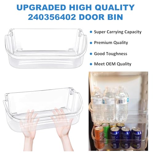 [2 PACK] UPGRADED 240356402 Refrigerator Door Bin Replacement Part, Compatible with Frigidaire Refrigerator Door Shelf FFSS2615TS0 LFSS2612TF0 LFSS2612TE0 AP2549958 FGHS2631PF4A Door Shelf by SENMEDO - Image 4