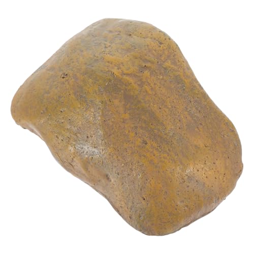 Cache Clés en Fausse Pierre en Résine Marron Boîte de Rangement pour Clés de Jardin Cache Extérieur Discret et Résistant Coffre Fort Imitation Pierre pour Clé de Secours