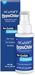 OCuSOFT Hypochlor Hypochlorous Acid Solution Spray 0.02% 59 Milliters, Eyelid Spray for Irritated Eyelids