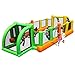 Castelli Gonfiabili Parco Giochi Gonfiabile per Bambini Domestici Trampolino Indoor Campo da Calcio per Ragazzi All'aperto (Color : Green, Size : 335 * 800 * 180cm)