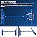 Stair Tread Template Tool, Solid Stair Measuring Tool, Upgrade Aluminum Stair Tread Jig, Adjustable Stair Tread Gauge Shelf Scribe Layout Tool for Stairs, Risers and Cutting Drywall Blue
