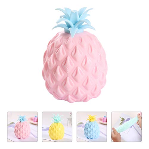 Amosfun Bolas Estresse de Abacaxi Bolas de Brinquedo Gel Água para Espremer Estresse Bolas de Fruta