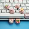 6PCS Cute Custom Keycaps - Cartoon Rabbit Bear Keycap Replacement Key for Cherry MX Mechanical Keyboards, Decoration for Computer Gaming Keyboards