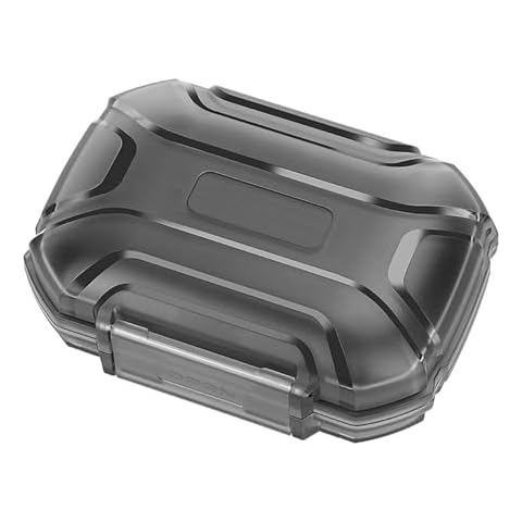 Suspirit Earphone Case Dustproof Waterproof Shockproof Headphone Storage Box Earbuds, Eartips, IEMs Cables, Coins, Keys, Chains, Rings, and Other Tools, Accessories Case (Transparent Black) Cover